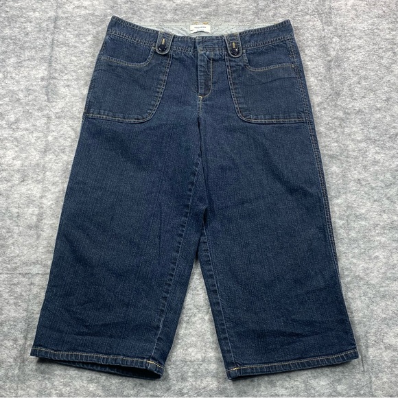 Dockers Denim - Dockers Womens Blue Denim Cropped‎ Favorite Fit Dark Wash Jeans Size 4